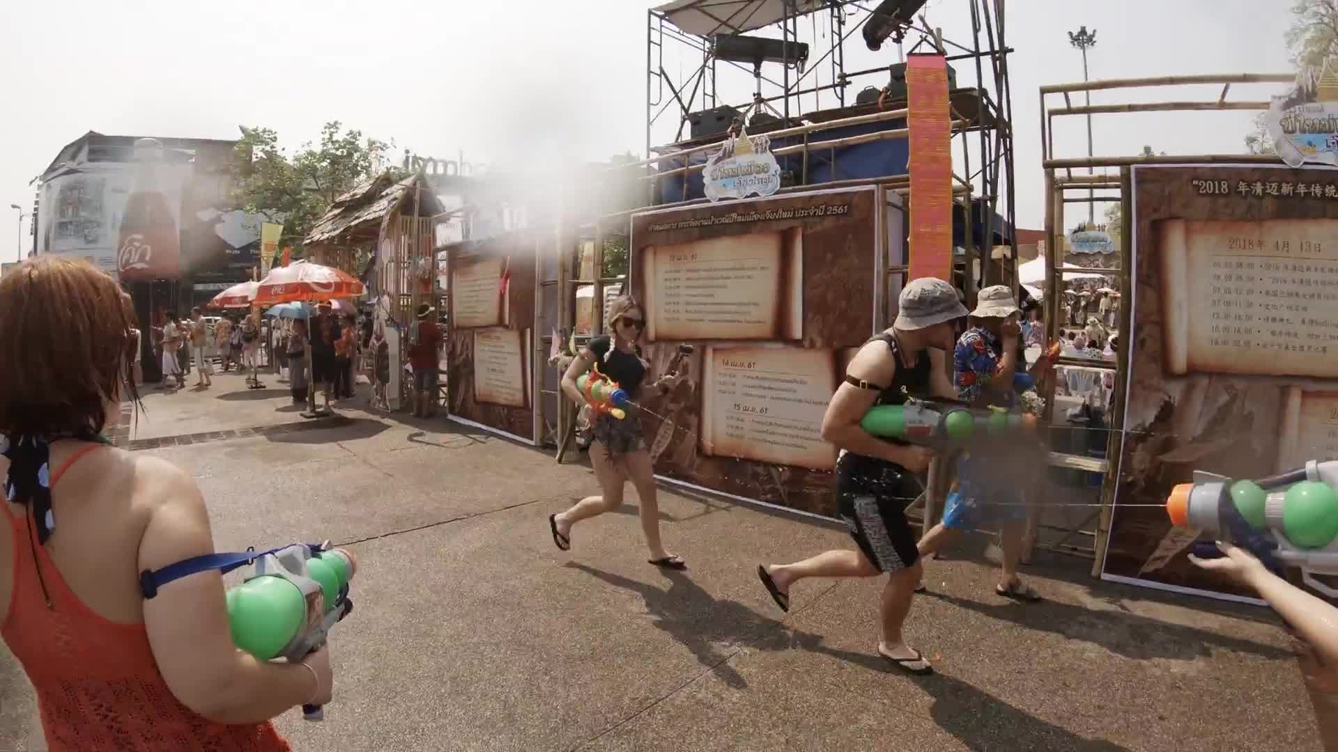 Songkran Festival Chiang Mai 2018 ｜ The Crazy Thai New Year Water Fight! 4K